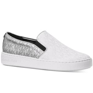 Michael Kors White and Gray Slip-On Sneakers 8 M